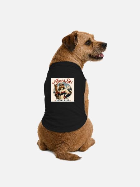 Après Ski Club - Premium Organic Hunde-T-Shirt - Schwarz