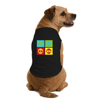 Pop art manga skull - Premium Organic Dog T-Shirt - black - Back