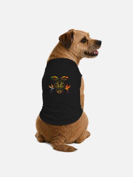 Visage zen - T-shirt bio premium pour chien - noir