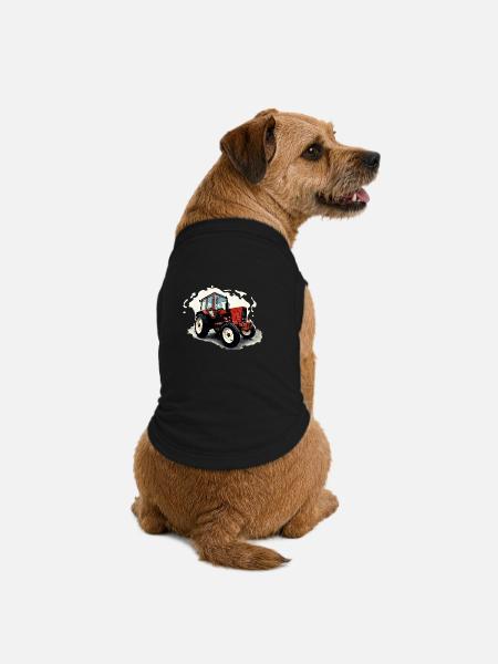 Traktor Belarus MTS 550 - Premium Organic Hunde-T-Shirt - Schwarz