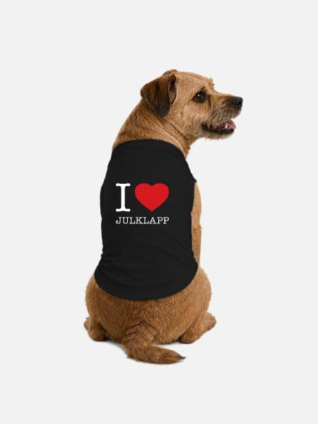 I love Julklapp - Premium Organic Hunde-T-Shirt - Schwarz