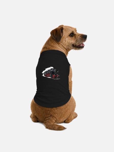Dampf-Lokomotive 52 8154 - Premium Organic Hunde-T-Shirt - Schwarz