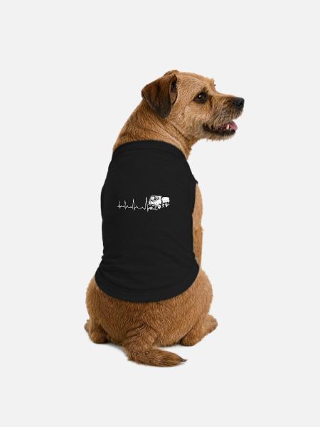Herzschlag - Multicar M25 - Premium Organic Hunde-T-Shirt - Schwarz