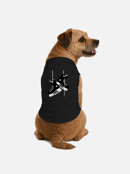 Eishockey-Schlittschuhe - Premium Organic Hunde-T-Shirt - Schwarz