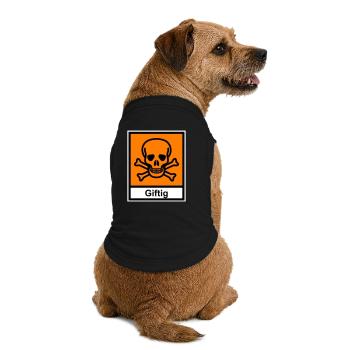 Giftig - Premium Organic Hunde-T-Shirt - Schwarz - Hinten