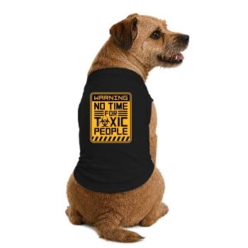 Pas de temps Personnes toxiques Limites Soins personnels Dire - T-shirt bio premium pour chien - noir - Dos
