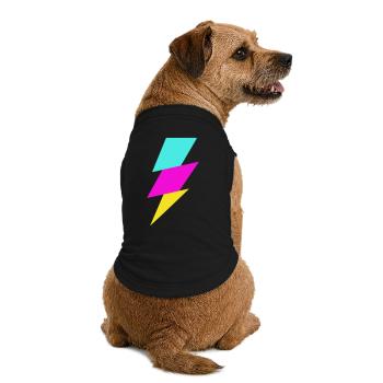Abstract Ray in Neon Colors - Premium Organic Dog T-Shirt - black - Back