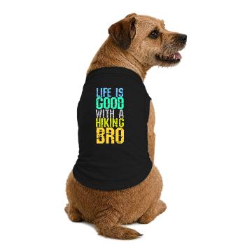 Klettersteig Statement Wanderer Wandern Wanderung - Premium Organic Hunde-T-Shirt - Schwarz - Hinten