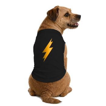 Blitzschlag - Premium Organic Hunde-T-Shirt - Schwarz - Hinten