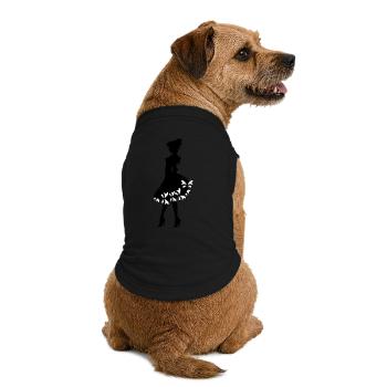 auf Schwarz - Premium Organic Hunde-T-Shirt - Schwarz - Hinten