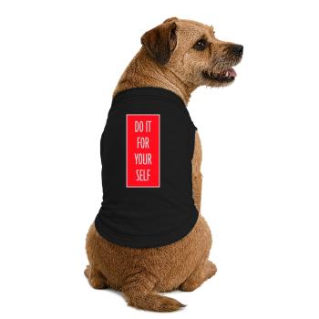 Citation inspirante sur l’amour de soi « Faites-le pour vous-même » - T-shirt bio premium pour chien - noir - Dos