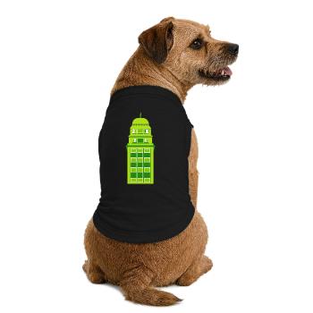 Horloge Tour Verte Rétro - T-shirt bio premium pour chien - noir - Dos