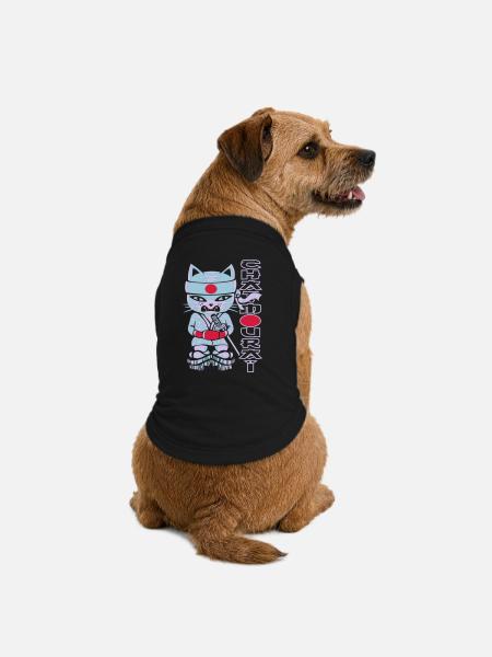 Chat mouraï flex - Premium Organic Dog T-Shirt - black