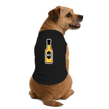 Bierflasche (Bier / Bierchen / NEG 3C) - Premium Organic Hunde-T-Shirt - Schwarz - Hinten