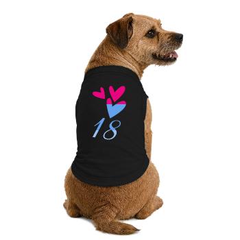 18. 18 ANS. 18e ANNIVERSAIRE. ANNIVERSAIRE 18 ANS. - T-shirt bio premium pour chien - noir - Dos