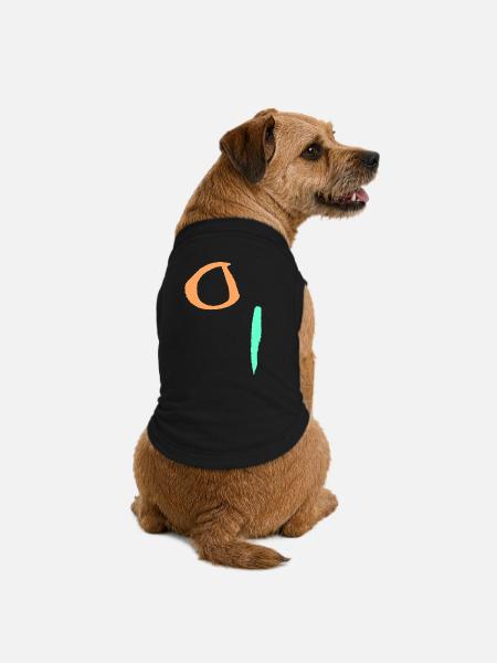 Minimal Abstrakt - Premium Organic Hunde-T-Shirt - Schwarz