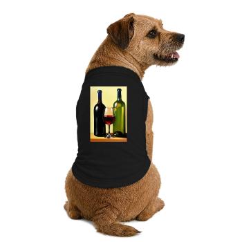 Wein Trinker - Premium Organic Hunde-T-Shirt - Schwarz - Hinten