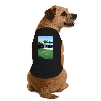 Weiße Villa mit Pool - Premium Organic Hunde-T-Shirt - Schwarz - Hinten