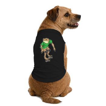 Frog Skater Skateboard - T-shirt bio premium pour chien - noir - Dos