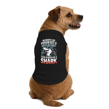 Sei immer du selbst, es sei denn, du kannst ein Hai sein - Premium Organic Hunde-T-Shirt - Schwarz - Hinten
