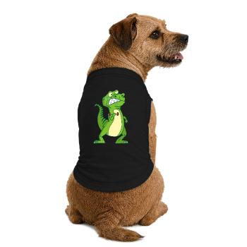 La force du tyrannosaure - T-shirt bio premium pour chien - noir - Dos