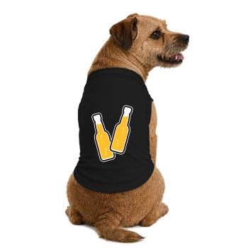 2 Flaschen Stoßen An (Limonade Softdrink / POS 3C) - Premium Organic Hunde-T-Shirt - Schwarz - Hinten