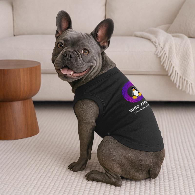 Computer Sys admin Pinguin Nerd pc sudo rm -rf cod Premium Organic Hunde-T-Shirt