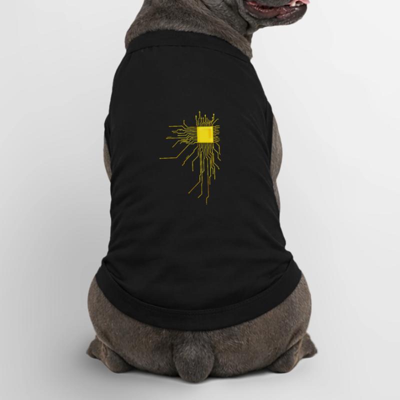 platine Core cpu Computer Nerd Programmeur admin T-shirt bio premium pour chien