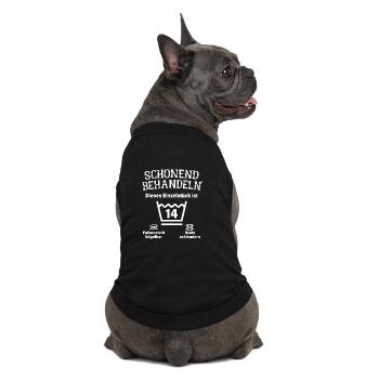 Schonend Behandeln 14. Geburtstag Einzelstück 14 - Premium Organic Hunde-T-Shirt - Schwarz - Hinten