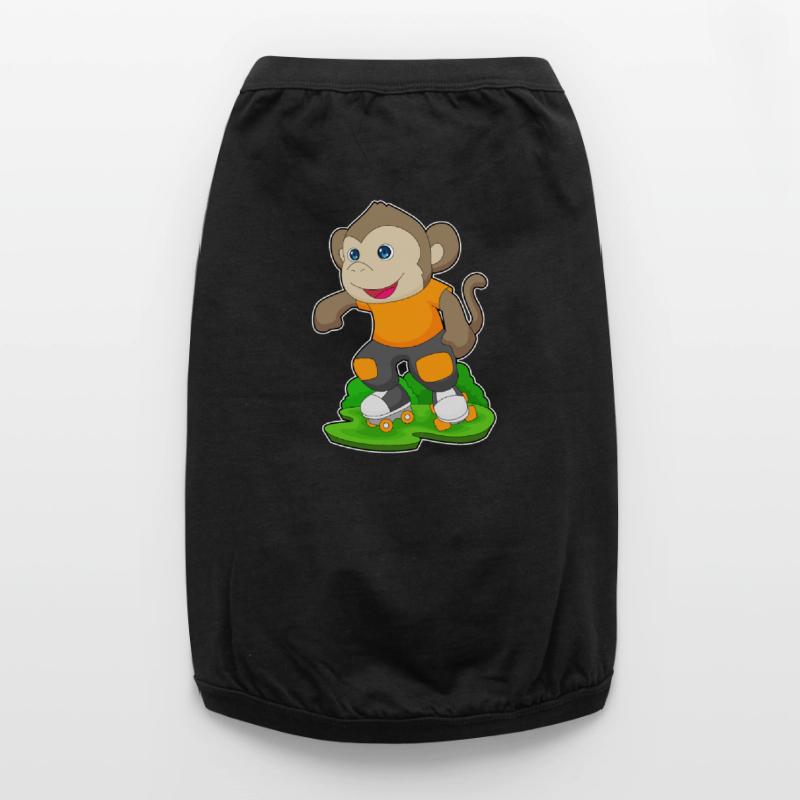 Monkey Rollers Rollers Rollers T-shirt bio premium pour chien