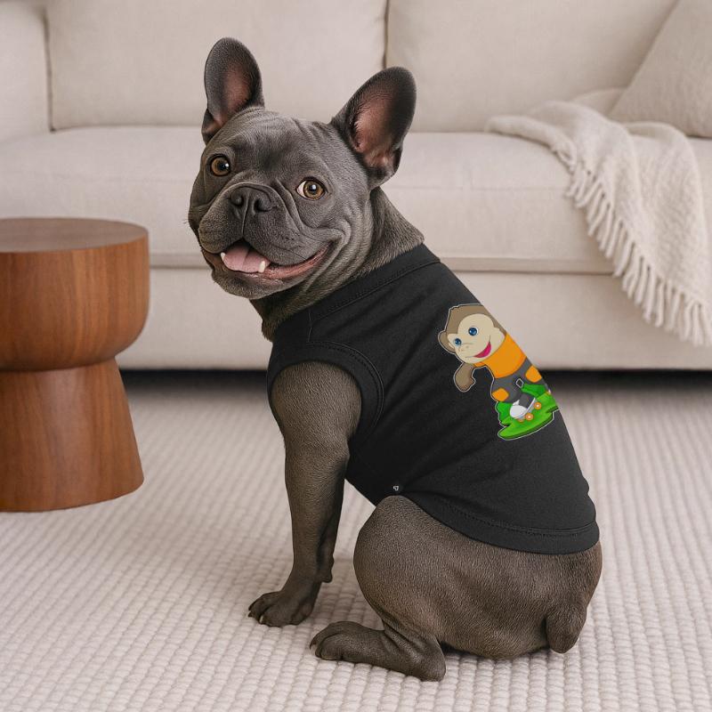 Monkey Rollers Rollers Rollers T-shirt bio premium pour chien