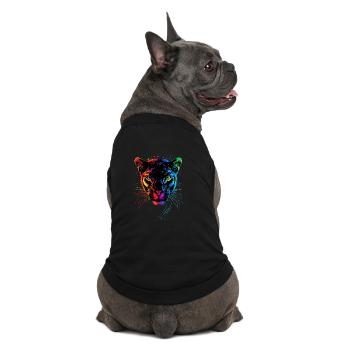 Panther Leopard Big Cat Cute Big Cat Panter - Premium Organic Dog T-Shirt - black - Back