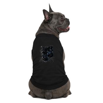 Panther Leopard Big Cat Cute Big Cat Panter - Premium Organic Dog T-Shirt - black - Back