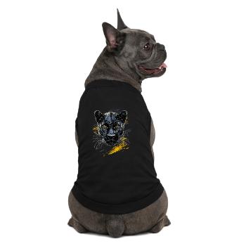 Panther Leopard Big Cat Cute Big Cat Panter - Premium Organic Dog T-Shirt - black - Back
