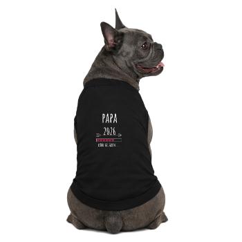 Werdender Papa 2026 Geschenk Schwangerschaft - Premium Organic Hunde-T-Shirt - Schwarz - Hinten