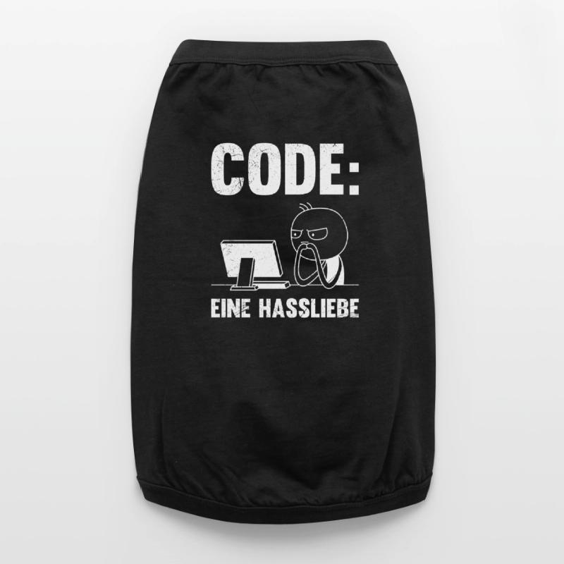 Coder CODE A LOVE-HATE RELATIONSHIP FUNNY Premium Organic Dog T-Shirt