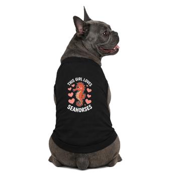 Hippocampe qui dit un drôle d’hippocampe Cadeau - T-shirt bio premium pour chien - noir - Dos