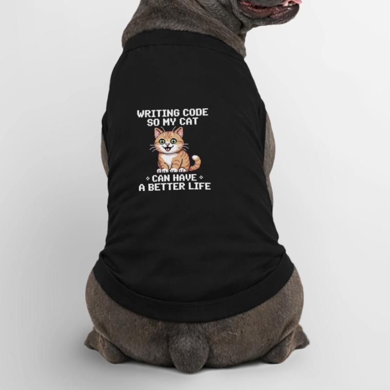 Programming Cat Funny Coding and Cat German Premium Organic Dog T-Shirt