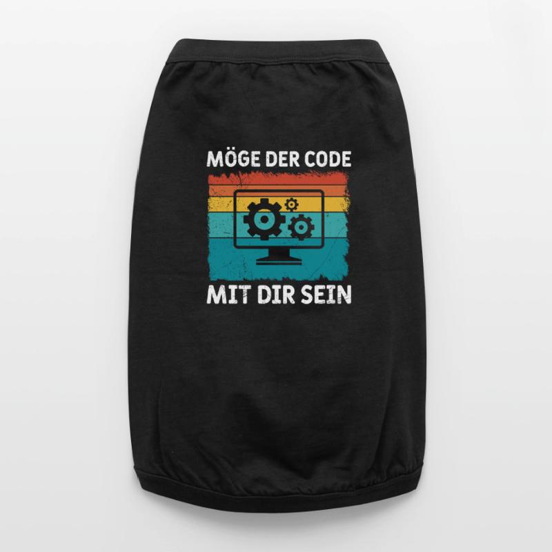 Nerd Computer MÖGE DER CODE MIT DIR SEIN LUSTIG Premium Organic Hunde-T-Shirt