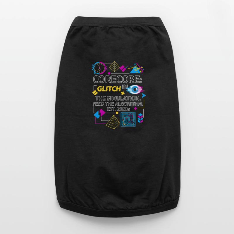 Collage d’algorithmes de simulation de bugs Corecore T-shirt bio premium pour chien