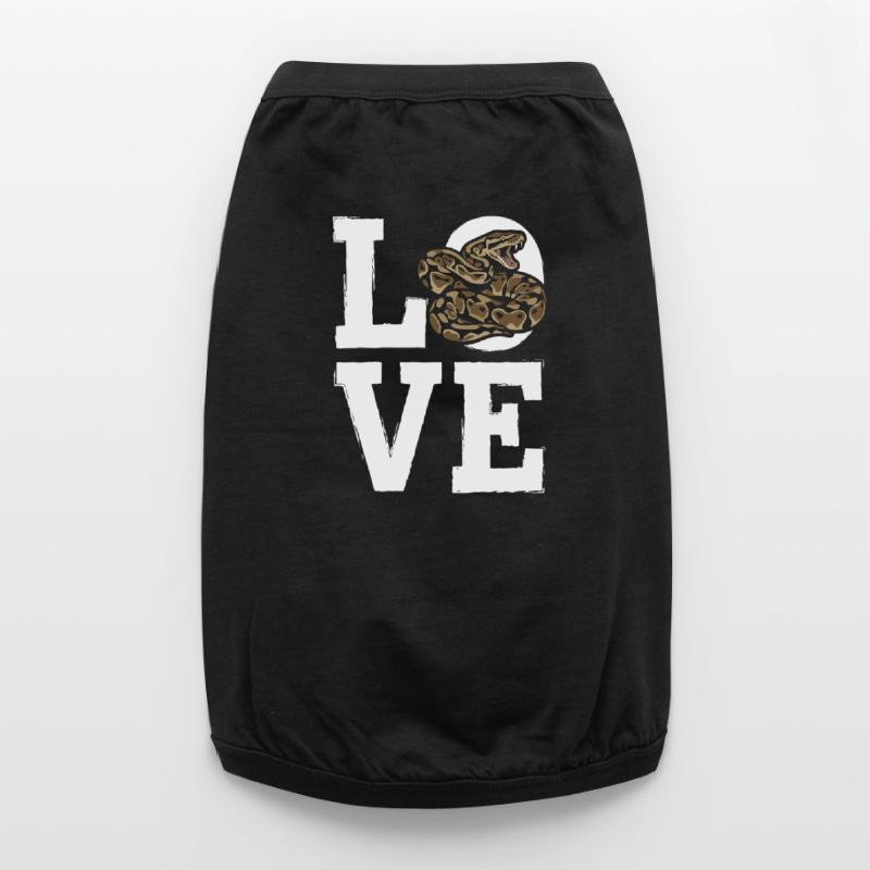 Königspython Schlangen LOVE Terrarium Python Premium Organic Hunde-T-Shirt