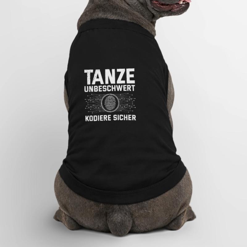 Codeur scientifique DANSE SANS SOUCI, CODE EN TOUTE SÉCURITÉ T-shirt bio premium pour chien