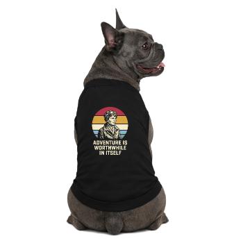 Amelia Earhart Das Abenteuer ist lohnenswert - Premium Organic Hunde-T-Shirt - Schwarz - Hinten