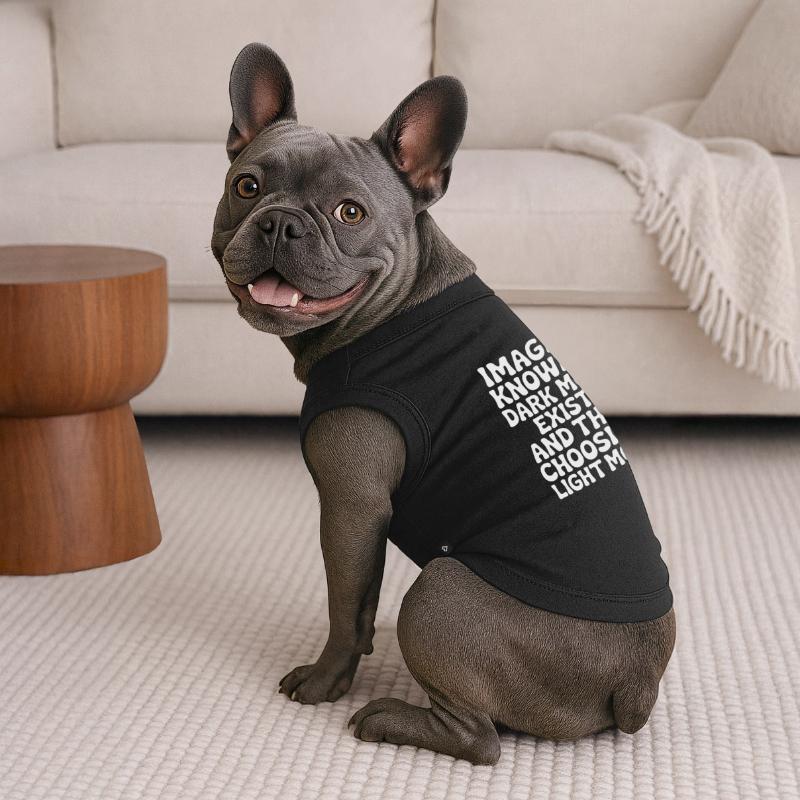 Le mode sombre existe Programmeur IT Nerd Coder Office T-shirt bio premium pour chien