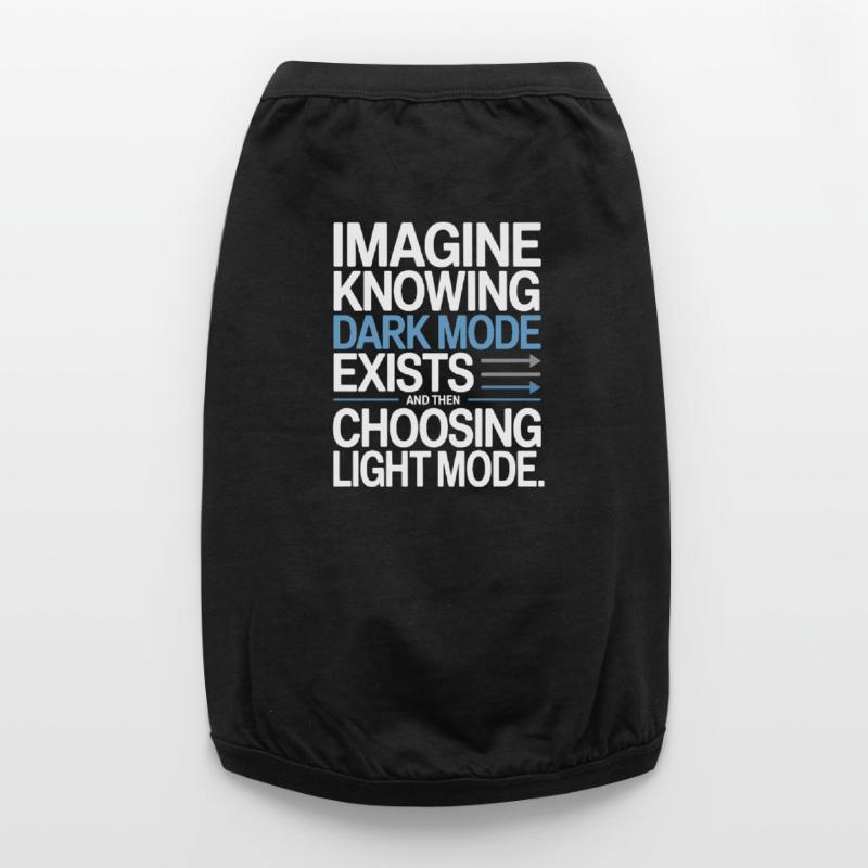 Le mode sombre existe Programmeur IT Nerd Coder Office T-shirt bio premium pour chien
