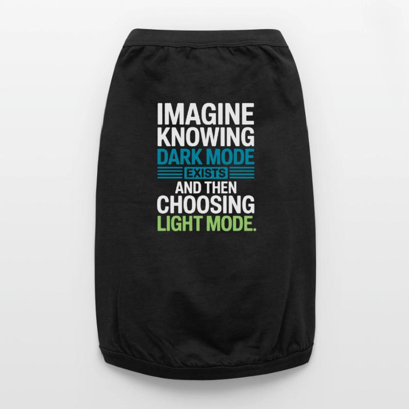 Le mode sombre existe Programmeur IT Nerd Coder Office T-shirt bio premium pour chien