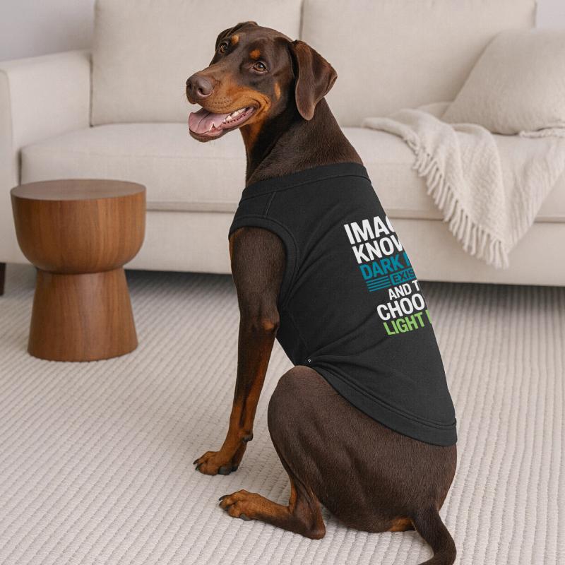 Dark Mode Exists Programmierer IT Nerd Coder Büro Premium Organic Hunde-T-Shirt