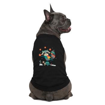 Playful raccoon happily juggling apples - Premium Organic Dog T-Shirt - black - Back