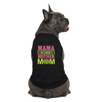 Maman Maman Maman Mignonne chemise cadeau de maternité - T-shirt bio premium pour chien - noir - Dos