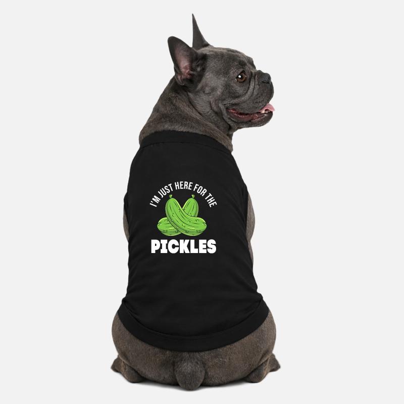 Cornichon concombre et concombre - T-shirt bio premium pour chien - noir
